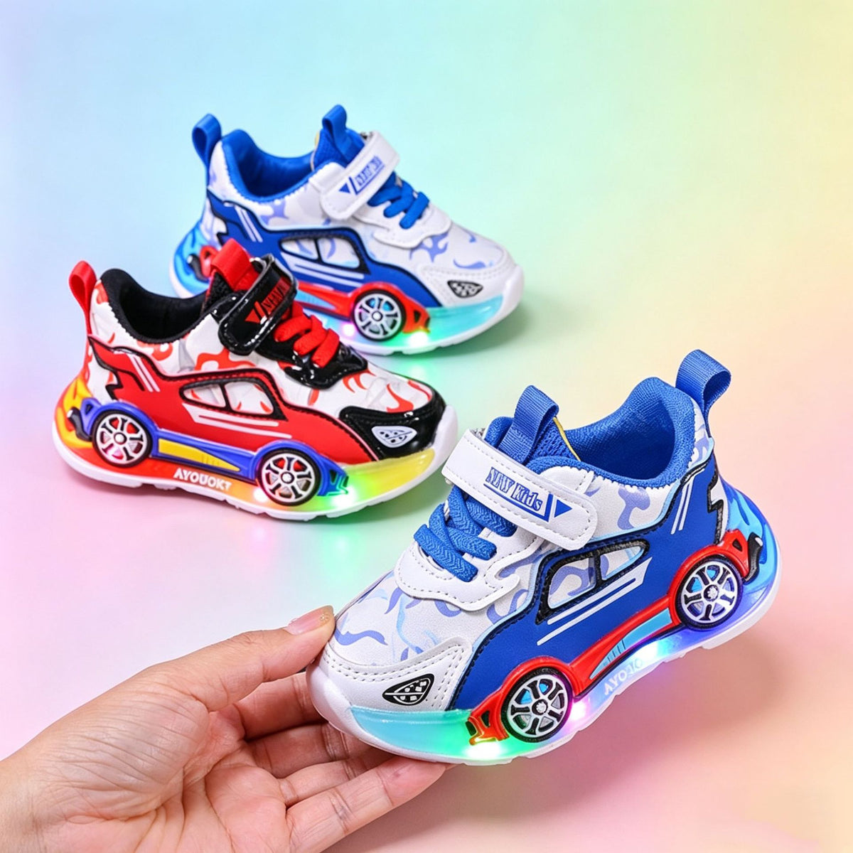Childrens LED Light Up Sports Shoes